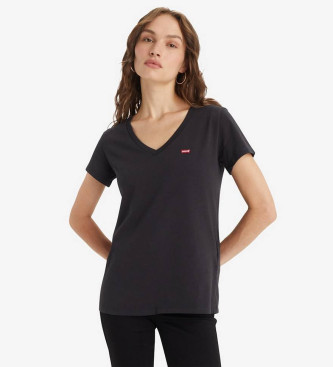 Levi's Perfect VNeck Caviar T-shirt zwart 