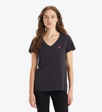 Levi's Perfect VNeck Caviar T-shirt zwart 