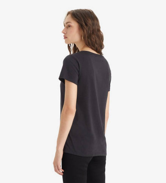 Levi's Perfektes Kaviar-T-Shirt mit V-Ausschnitt schwarz 