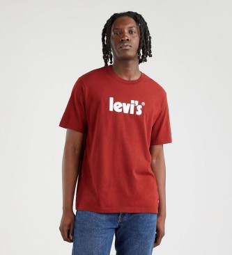 Levi's Maroon Relaxed Fit T-shirt