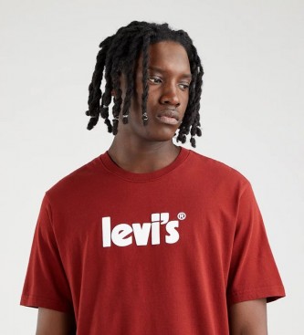 Levi's Maroon Relaxed Fit T-shirt