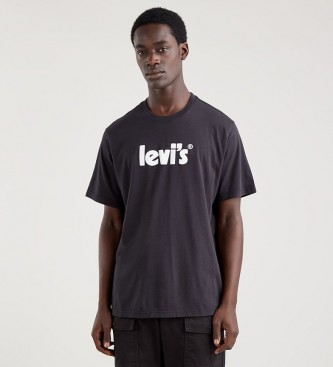 Levi's Pster de ajuste relaxado Logo T-shirt preta