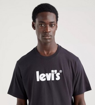 Levi's T-shirt Poster Logo  coupe dcontracte, noir