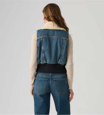 Levi's Middenblauw tiny sherpa vest