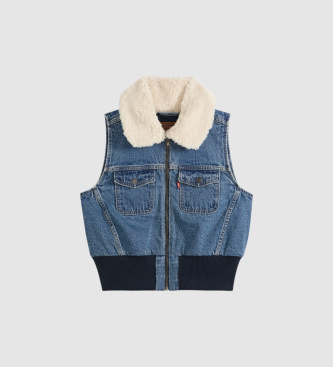 Levi's Middenblauw tiny sherpa vest