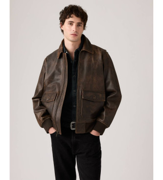 Levi's Leather aviator jacket Clayton brown