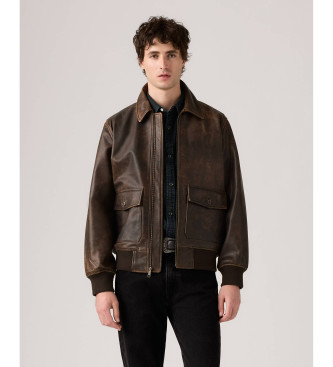 Levi's Leather aviator jacket Clayton brown