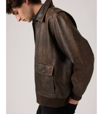Levi's Leather aviator jacket Clayton brown