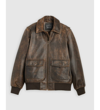 Levi's Leather aviator jacket Clayton brown