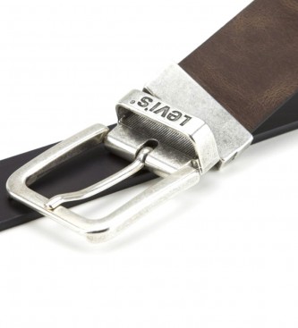 Levi's Reversible Core Brown Leather Belt, Black