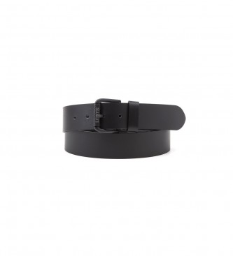 Levi's Cintura con fibbia a rullo testurizzata nera