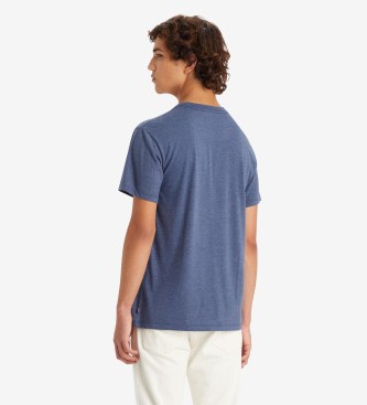 Levi's Klasyczna koszulka z grafiką w kolorze niebieskim