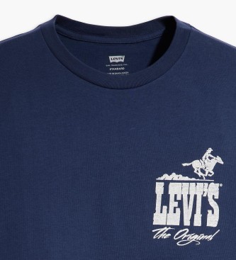 Levi's Klasična grafična majica mornarske barve