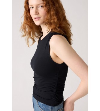 Levi's Top arricciato in cristallo nero