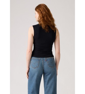 Levi's Top arricciato in cristallo nero