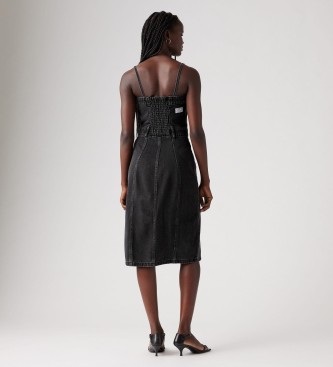 Levi's Abito bustier in denim nero