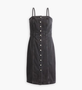 Levi's Abito bustier in denim nero