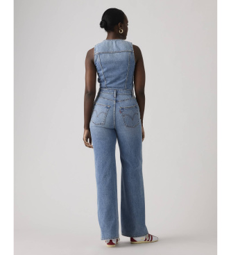 Levi's Macac�o de ganga azul de perna larga e leve