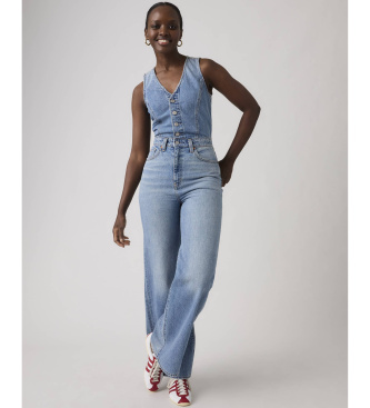 Levi's Macac�o de ganga azul de perna larga e leve