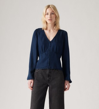 Levi's Dolores Navy Blouse met lange mouwen