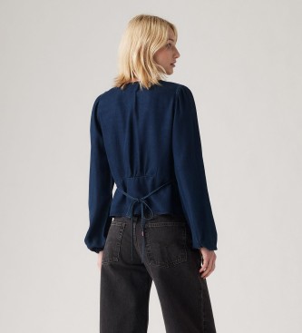 Levi's Dolores Navy Blouse met lange mouwen