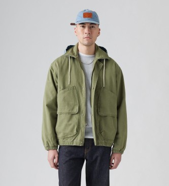 Levi's Duboce Work hooded jacket green