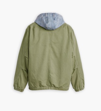 Levi's Giacca Duboce Work Verde con cappuccio