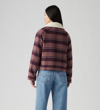 Levi's Eingeschrumpfte 90er Jahre Flanelljacke in Lila