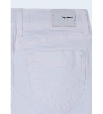 Pepe Jeans Kratke hlače iz džinsa Foxtail bele barve