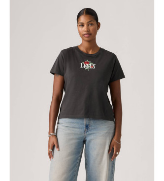 Levi's T-shirt boxy grfica preta