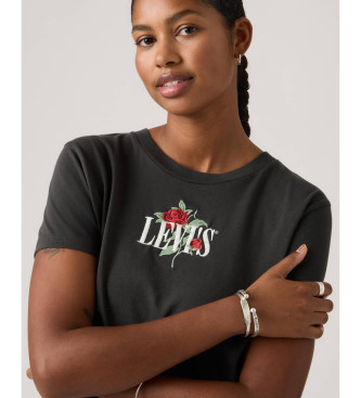 Levi's T-shirt boxy grfica preta