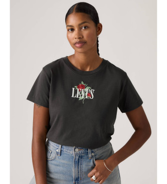 Levi's T-shirt boxy grfica preta