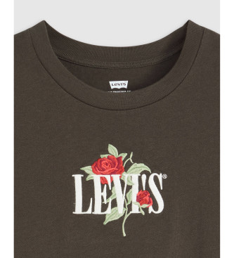 Levi's T-shirt boxy grfica preta
