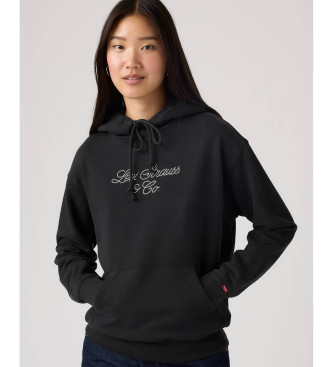 Levi's Felpa con cappuccio nera Graphic Heritage