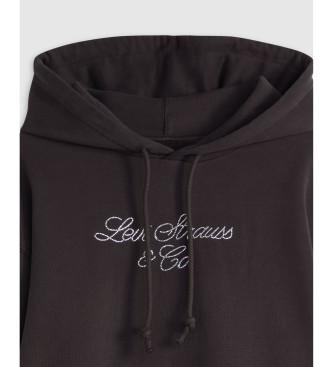 Levi's Felpa con cappuccio nera Graphic Heritage