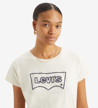 Levi's T-shirt z kwadratową grafiką, biały