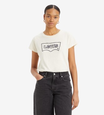 Levi's T-shirt z kwadratową grafiką, biały