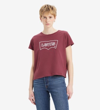 Levi's T-shirt squadrata grafica marrone