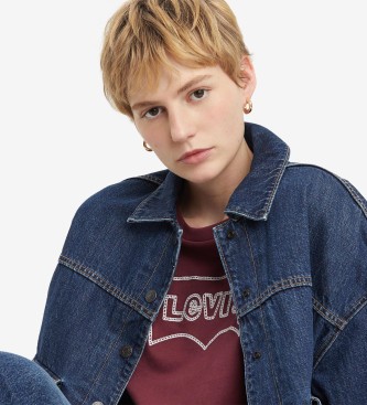 Levi's T-shirt squadrata grafica marrone