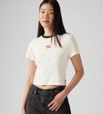 Levi's T-shirt sportiva essenziale con grafica bianco sporco