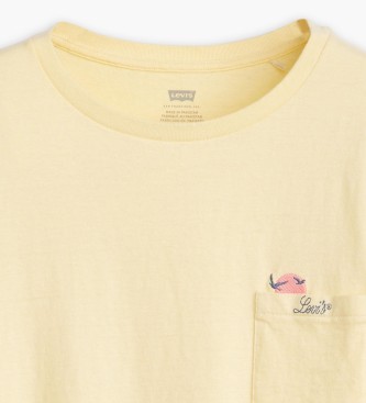 Levi's Grafisch T-shirt Margot geel 