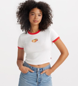 Levi's T-shirt Mini Ringer con grafica bianca