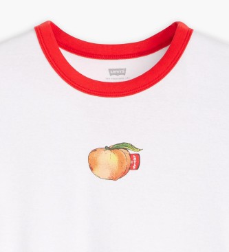 Levi's T-shirt Mini Ringer con grafica bianca