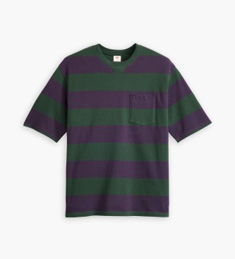 Levi's T-shirt verde con una tasca 