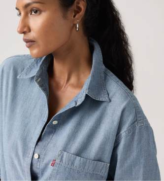 Levi's Harlie Boyfriend Shirt modra