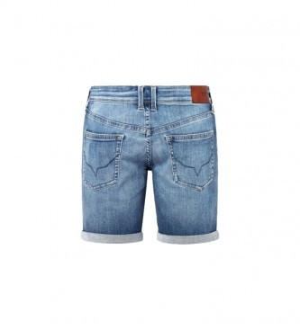 Pepe Jeans Shorts in denim blu tratteggio