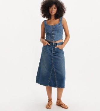 Levi's Jupe trapze taille haute Decon bleu