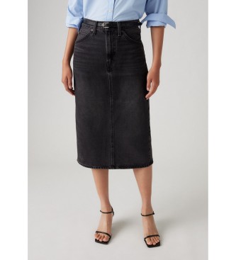 Levi's High Rise Slit Skirt black