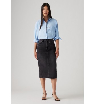 Levi's High Rise Slit Skirt black