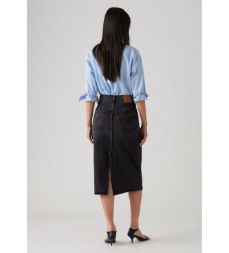 Levi's High Rise Slit Skirt black